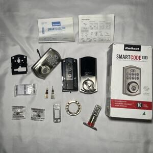 Kwikset Smartcode 913 Keypad Electronic Deadbolt Satin Nickel Untested NO KEY